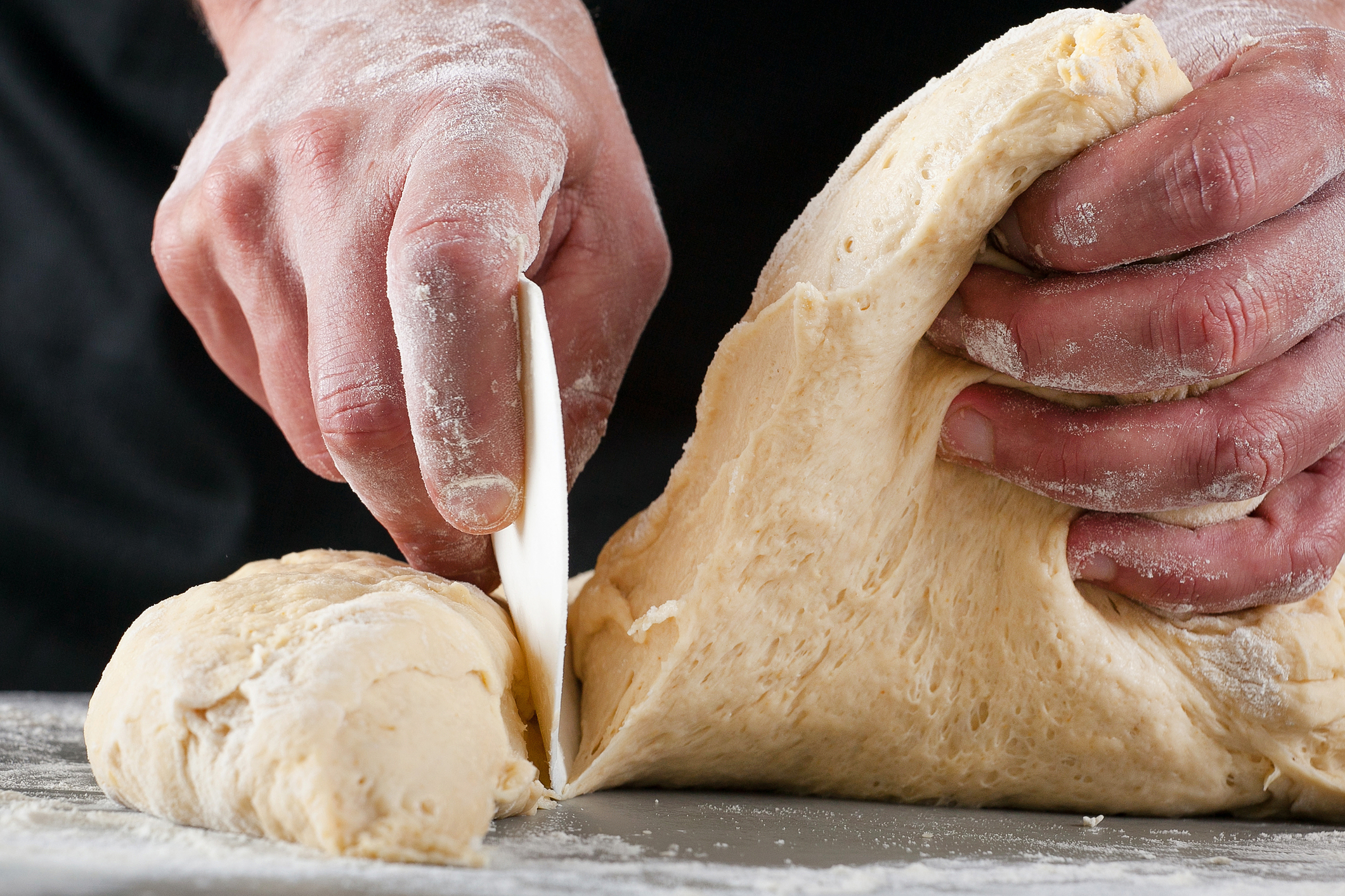 Dividing the dough